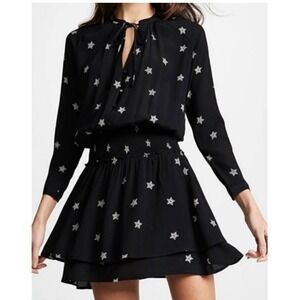 NEW Revolve‎ Rails Jasmine Black Rivet Stars Mini Dress Size Small NWT